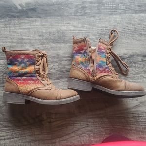 Multi-Colored Ankle Boots